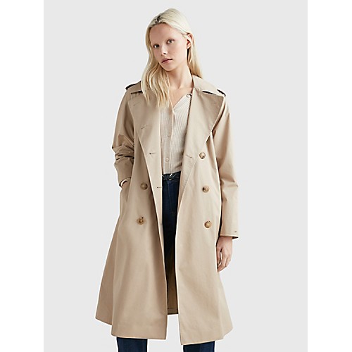 Tegenhanger lucht Groenland Solid Double-Breasted Trench Coat | Tommy Hilfiger