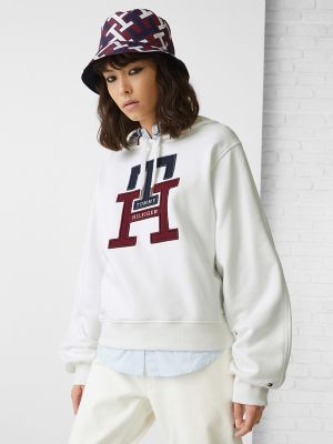 Tommy Hilfiger - Girls Ivory Cotton Monogram Sweatshirt