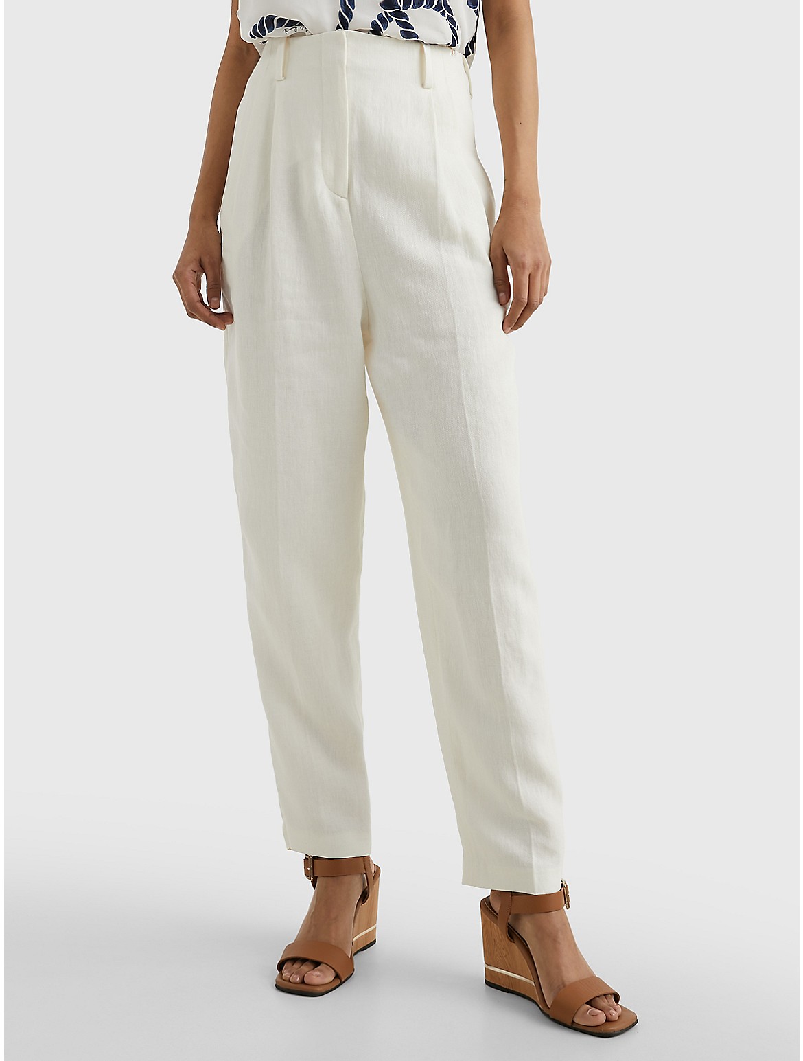 TOMMY HILFIGER TAPERED LINEN PANT