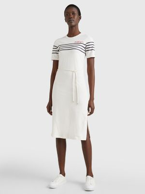 Stripe T-Shirt Dress, Breton Stripe White/Navy