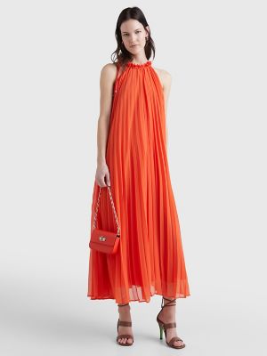 Tommy hilfiger 2025 pleated midi dress