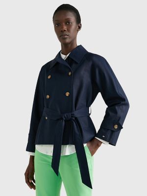 Women's clearance belted peacoat