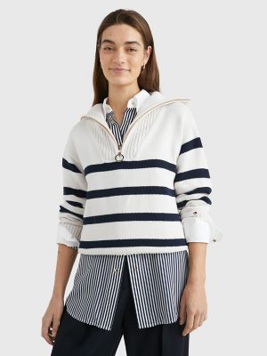 Tommy hilfiger striped outlet sweater women's