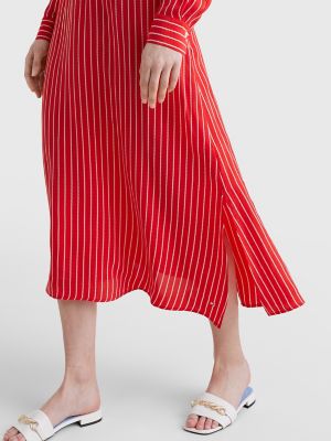 Rope Stripe Cupro Midi Skirt | Tommy Hilfiger USA