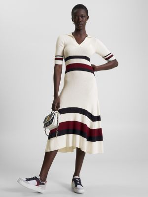 | Midi Stripe Hilfiger Dress Tommy USA