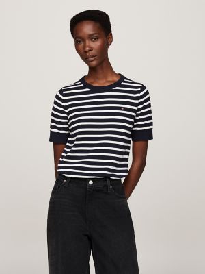Organic Cotton Jersey Crewneck Sweater Tommy Hilfiger
