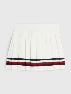 Tommy hilfiger white pleated skirt sale