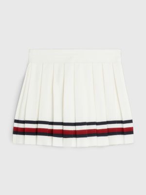 Tommy hilfiger white pleated skirt sale