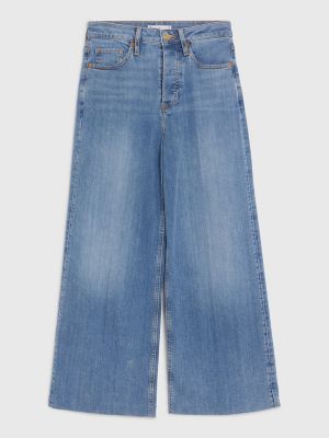 High-Waist Straight Fit Indigo Wash Jean