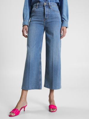 High Waist Wide-Leg Cropped Jean | Tommy Hilfiger USA