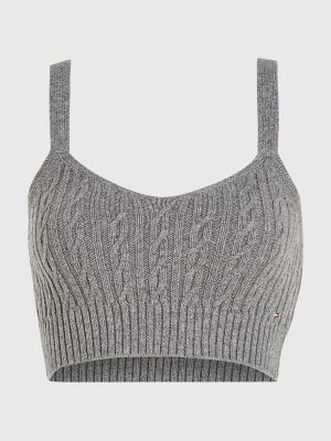 Tommy hilfiger crop outlet sweater women's