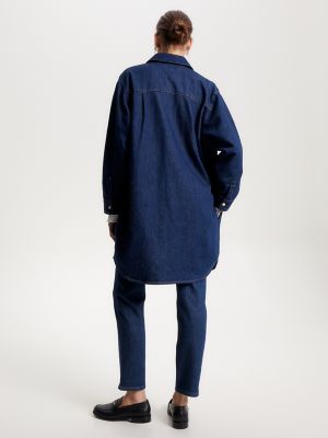 Long-Sleeve Denim Shirtdress, Nala