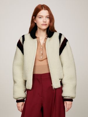 Tommy hilfiger clearance fur bomber jacket