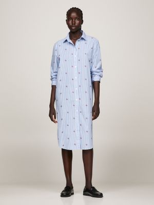 Tommy Hilfiger Women's Monogram Fil Coupe Midi Shirtdress