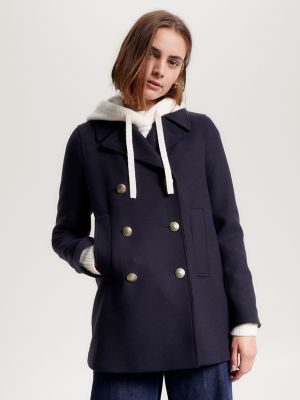 Tommy hilfiger piped wool military outlet coat