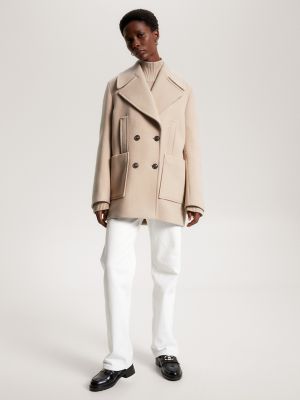 Beige 2025 long peacoat