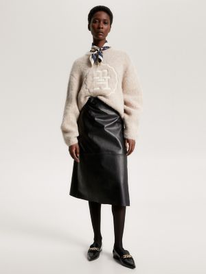 Leather Wrap Midi Skirt | Tommy Hilfiger USA