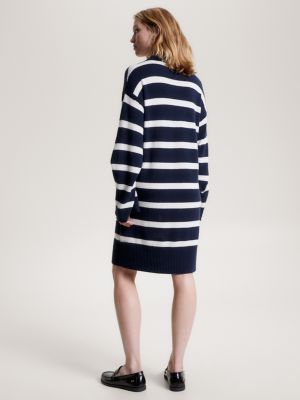 Wool Stripe Polo Sweater Dress | Tommy Hilfiger
