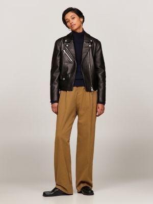 Tommy hilfiger outlet leather jacket women