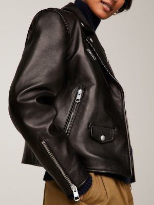 Tommy hilfiger cheap leather biker jacket