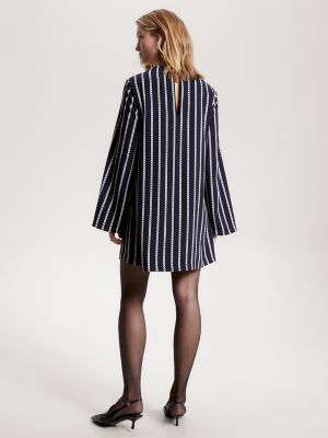 Argyle Stripe Crepe | Dress Mini Hilfiger Tommy USA