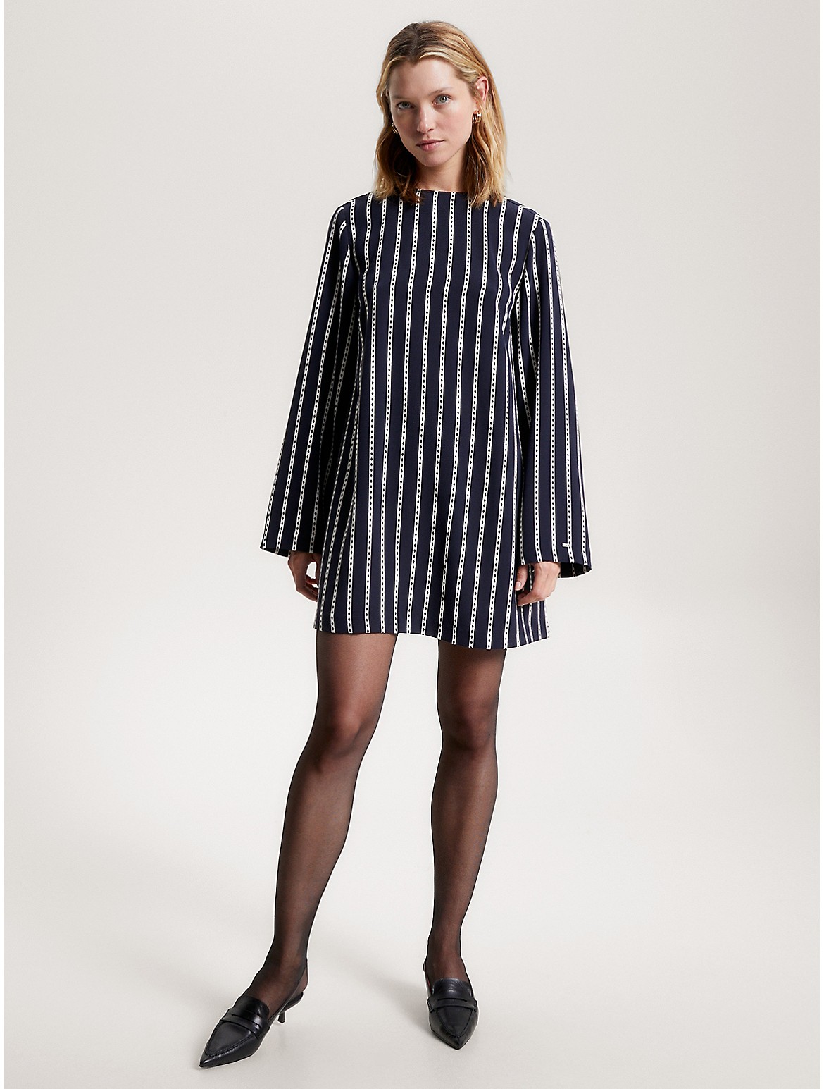 Tommy Hilfiger Women's Argyle Stripe Crepe Mini Dress