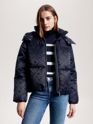 Tommy Hilfiger Women's New York Monogram Jacquard Puffer Jacket