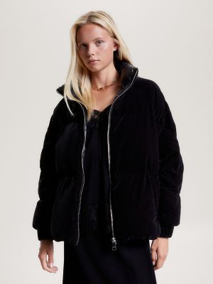 Velvet puffer hotsell jacket with hood