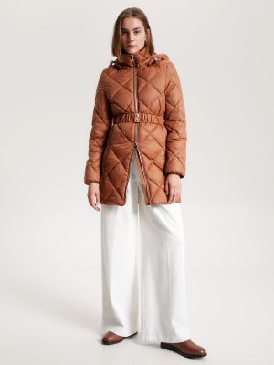 Coat Hilfiger Tommy Quilted Belted USA |