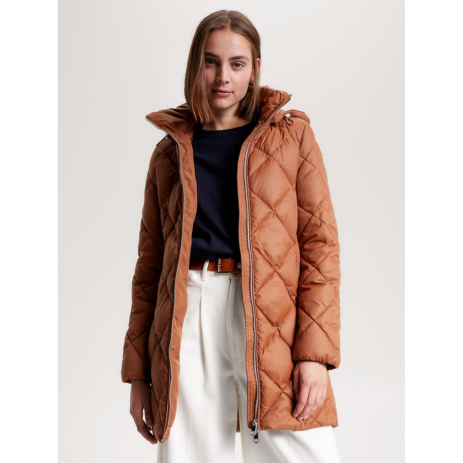 TOMMY HILFIGER Belted Quilted Coat