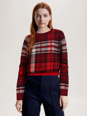 Relaxed Fit Tartan Sweater