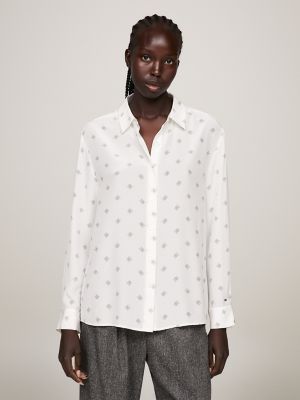 Tommy hilfiger white store button up shirt