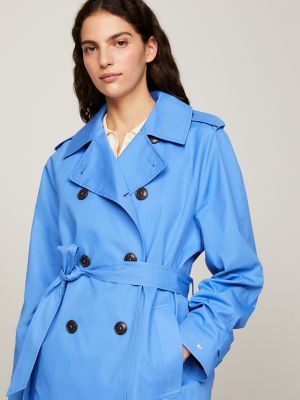 Tommy Hilfiger double-breasted belted coat - Blue