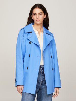 Short Cotton Trench Coat