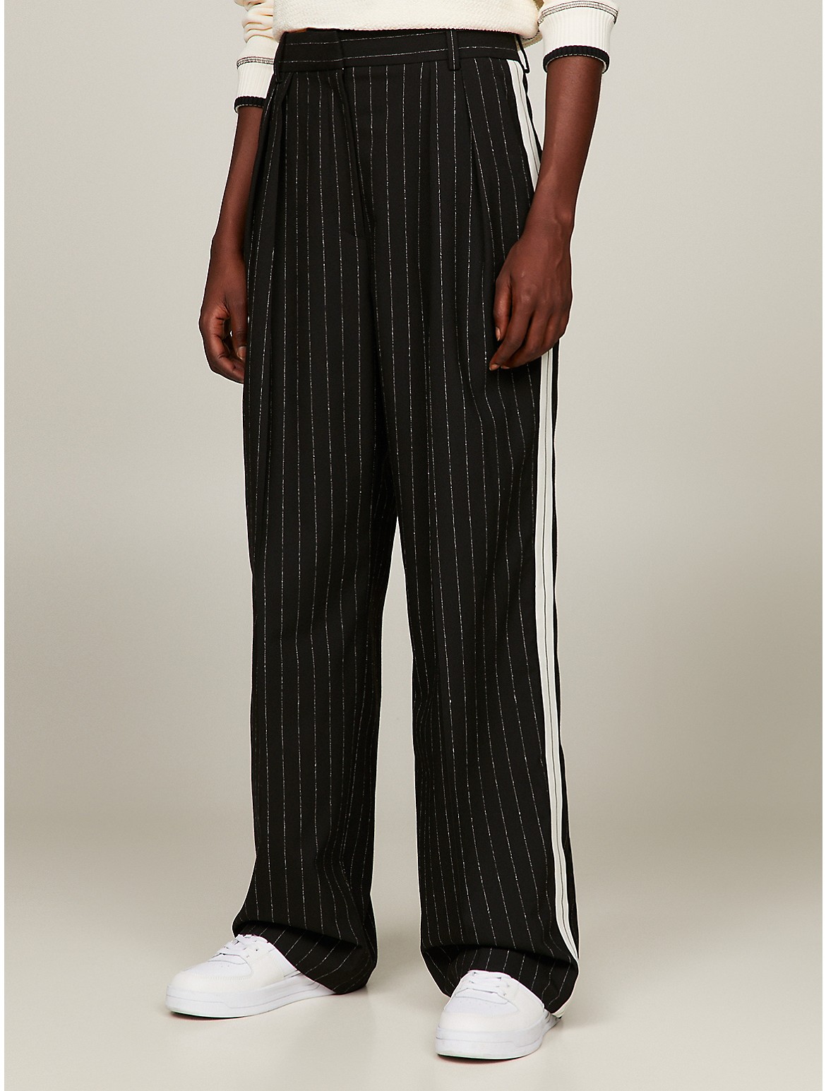 Tommy Hilfiger Women's Relaxed Fit Pinstripe Trouser