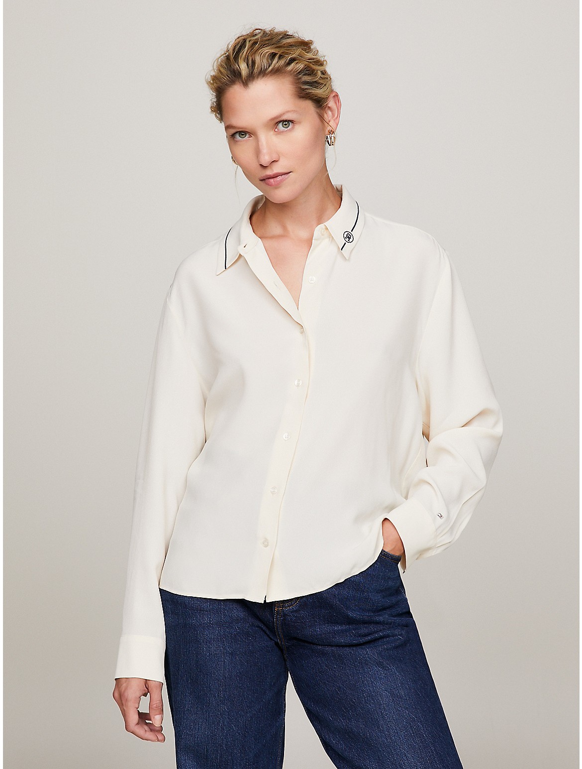Tommy Hilfiger Women's Monogram Collar Shirt