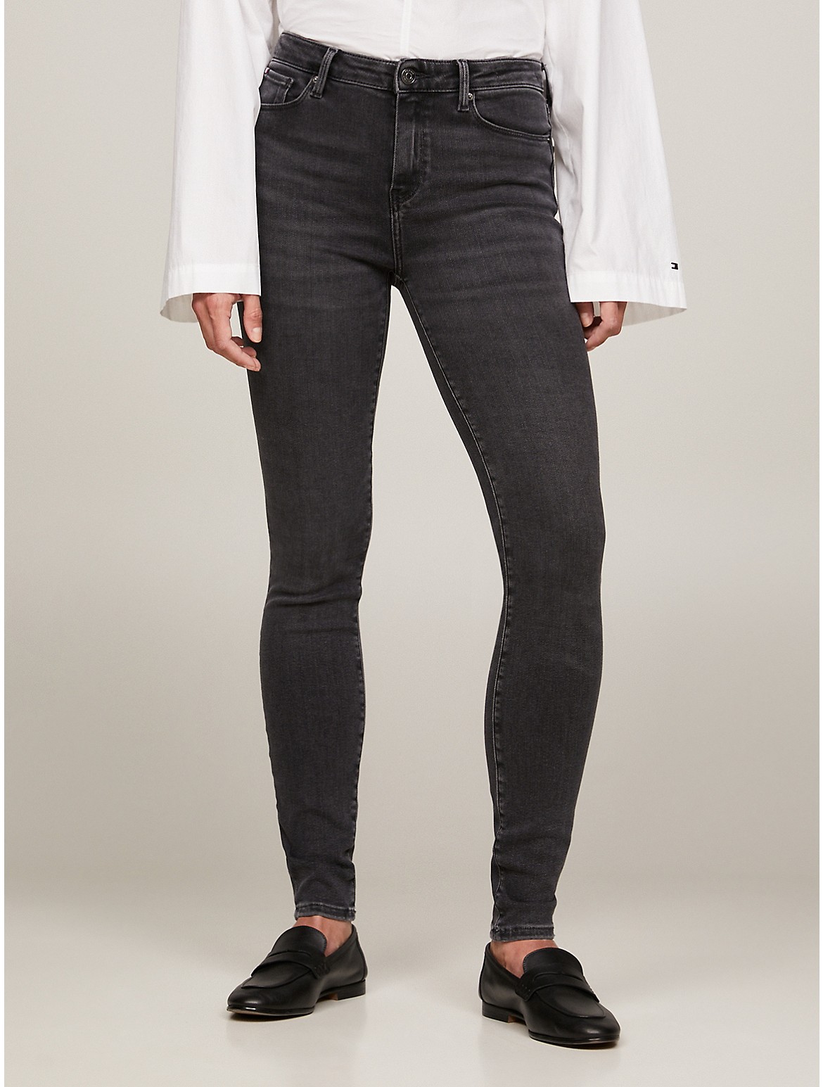 Tommy Hilfiger Women's Super Skinny Fit THFlex Black Jean