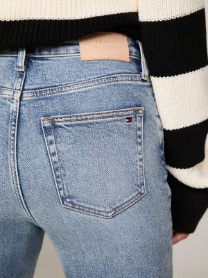 tommy hilfiger slim cigarette high waist High-Rise Slim Fit Cigarette Jean