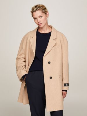 Oversized Wool Blend Coat Tommy Hilfiger USA