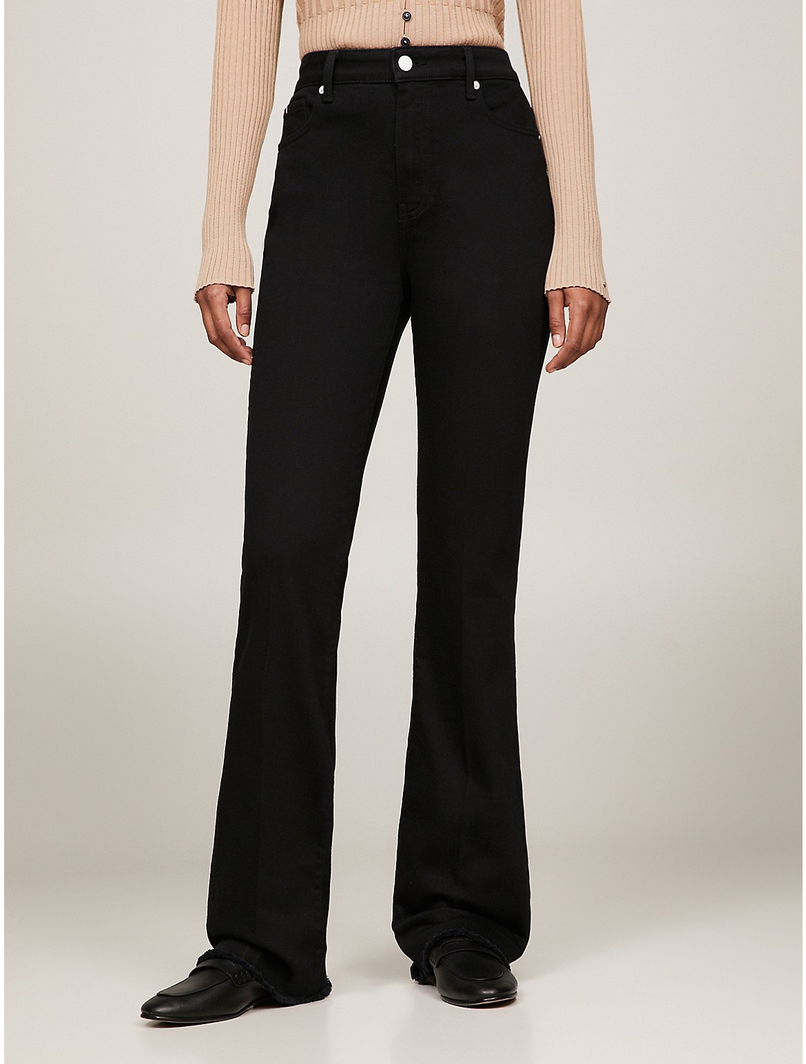 Tommy Hilfiger Women's High-Waist Bootcut Fit Black Jean