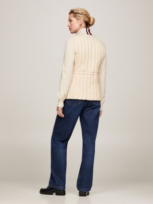Mixed Media Wool Blend Knit Jacket | Tommy Hilfiger USA