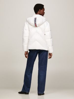 Tommy jeans hooded clearance down overhead puffer jacket