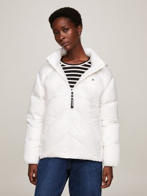 Tommy hilfiger belted shop hooded puffer coat