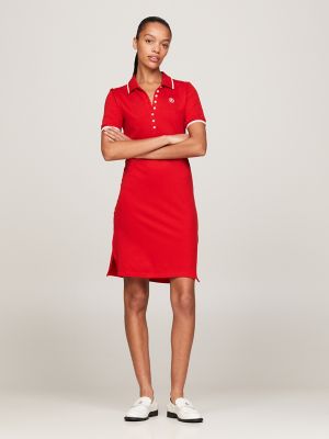 Red cheap polo dress