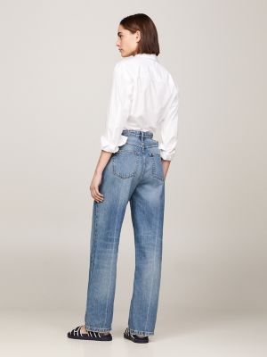 Relaxed Straight Fit High Rise Jean