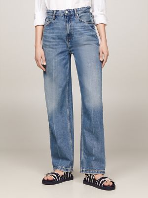 Relaxed Straight Fit High Rise Jean