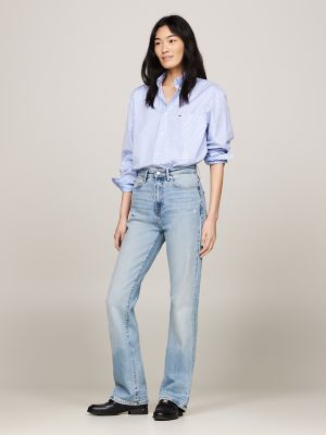 High Rise Bootcut Distressed Jean, Ash