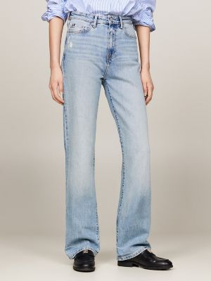 High-Rise Straight Fit Dark Wash Jean | Tommy Hilfiger USA