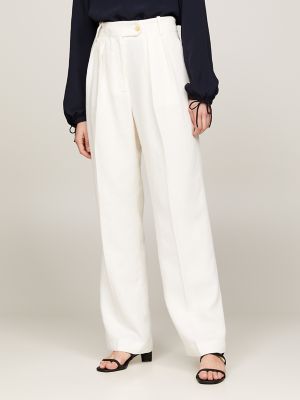 Linen Blend Relaxed Straight Pants