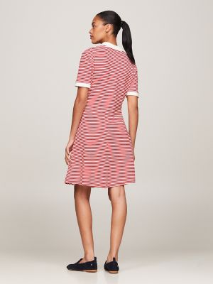 Open Placket Stripe Polo Dress | Tommy Hilfiger USA